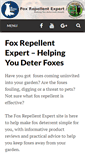 Mobile Screenshot of foxrepellentexpert.com